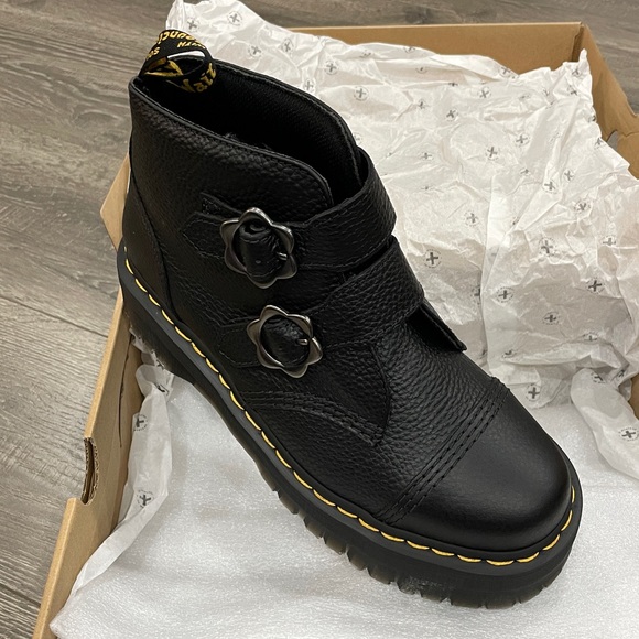 Dr. Martens Devon Flower Boots women’s size 10 - Picture 5 of 7